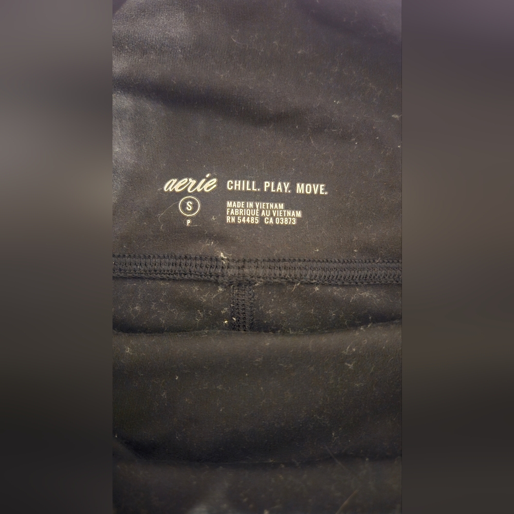 Aerie Chill Play Move Women's Size Small Black Active Leggings Lightweight